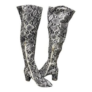 SMASH ShoesWomen's Yaya Extra Wide Calf Chunky Heels Over-The-Knee Boots - Sz 11